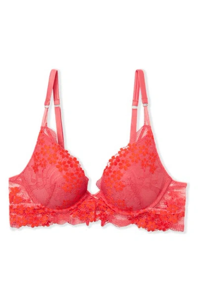 Etam Somptueuse No. 2 Underwire Plunge Push-up Bra In Pink