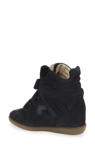 Isabel Marant Suede Bekett Wedge Sneakers 50 In Black