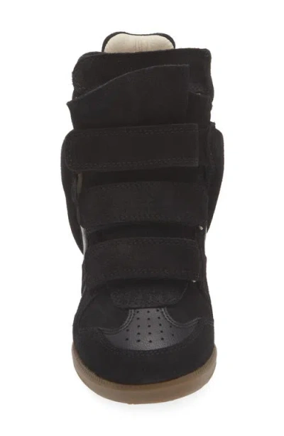 Isabel Marant Suede Bekett Wedge Sneakers 50 In Black