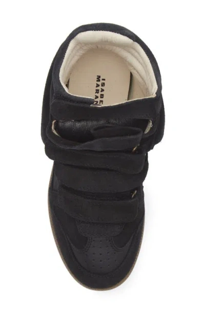 Isabel Marant Suede Bekett Wedge Sneakers 50 In Black