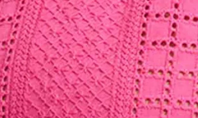 Foxcroft Zoey Mixed Stitch Cotton Button-up Shirt In Pink Flambe