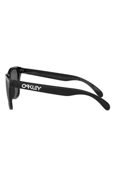 Oakley 55mm Polarized Rectangular Sunglasses In Black/black