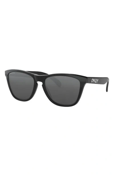 Oakley 55mm Polarized Rectangular Sunglasses In Black/black