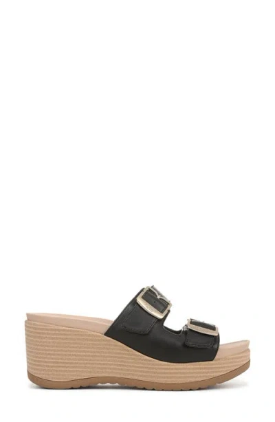 Dr. Scholl's Women's Cali Breeze Slide Wedge Sandals In Black