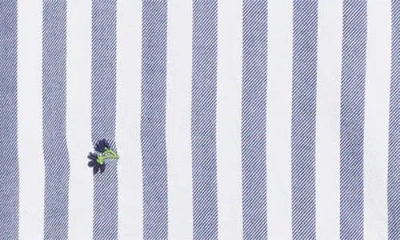 Beachlunchlounge Kaylee Heart Stripe Long Sleeve Button-up Shirt In Aster Field