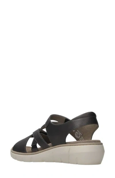 Wolky Ikaria Ankle Strap Platform Wedge Sandal In Inox Biocare