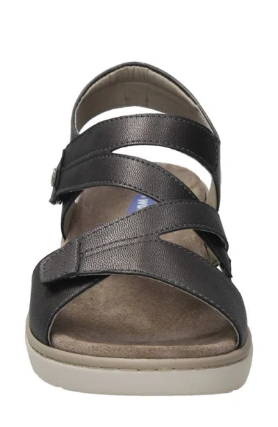 Wolky Ikaria Ankle Strap Platform Wedge Sandal In Inox Biocare