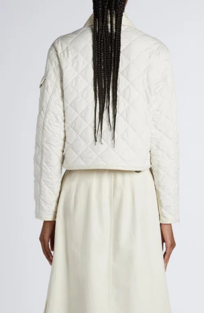 Moncler Diamond Quilted Jacket In White