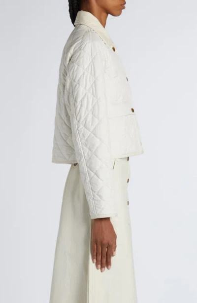 Moncler Diamond Quilted Jacket In White