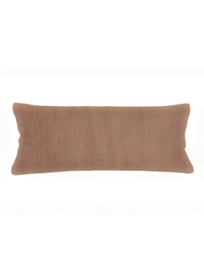 Anaya So Soft Linen Pillow With Down Alternative Insert In Latte