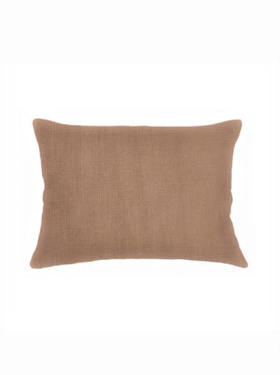 Anaya So Soft Linen Pillow With Down Alternative Insert In Latte
