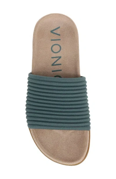 Vionic Evie Slide Sandal In Bodega Blue