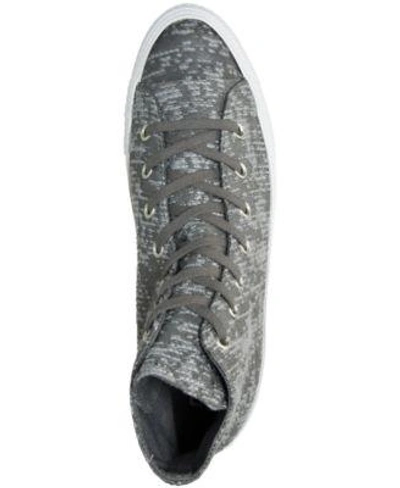 Shop Converse Women's Gemma Hi Winter Knit Casual Sneakers From Finish Line In Charcoal/dolphin/egret