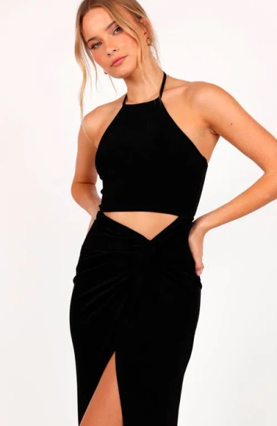 Petal And Pup Petal & Pup Scarlette Halter Dress In Black
