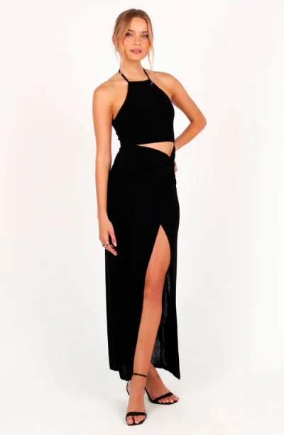 Petal And Pup Petal & Pup Scarlette Halter Dress In Black