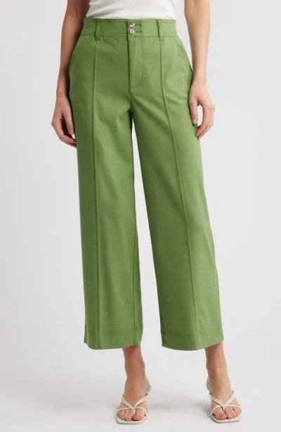 Wit & Wisdom 'ab'solution Skyrise Double Button Pants In Willow Green