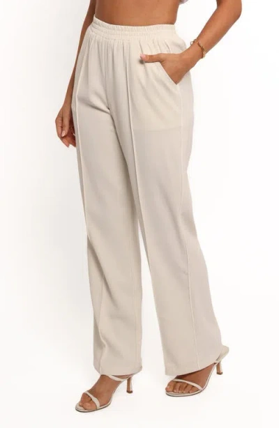 Petal And Pup Petal & Pup Roben Pintuck Pleat Straight Leg Pants In Neutral