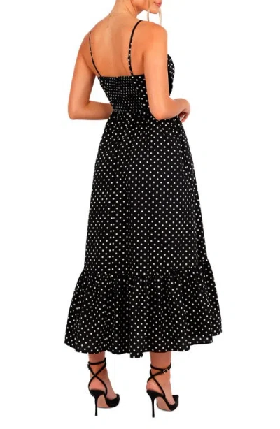 Petal And Pup Petal & Pup Hailee Polka Dot Maxi Dress In Black