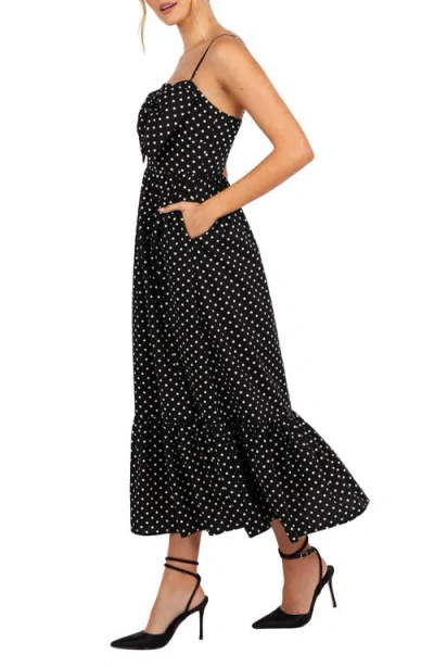 Petal And Pup Petal & Pup Hailee Polka Dot Maxi Dress In Black