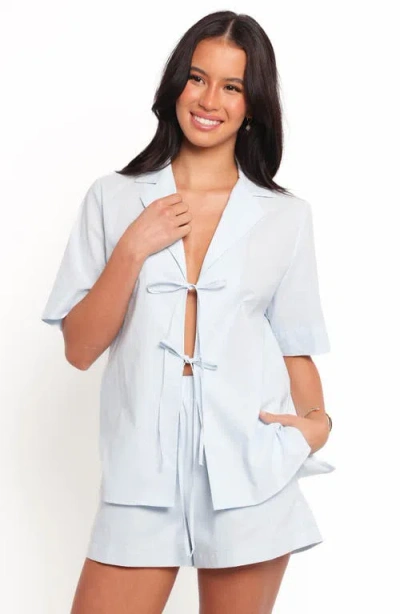 Petal And Pup Petal & Pup Aaliyah Cotton Shorts In Blue