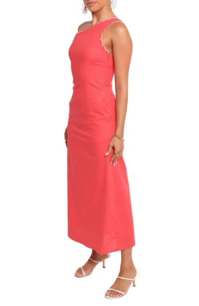 Petal And Pup Petal & Pup Amani One-shoulder Cotton & Ramie Maxi Dress In Multi