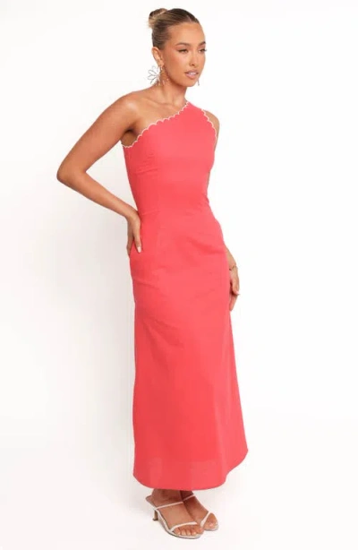 Petal And Pup Petal & Pup Amani One-shoulder Cotton & Ramie Maxi Dress In Multi