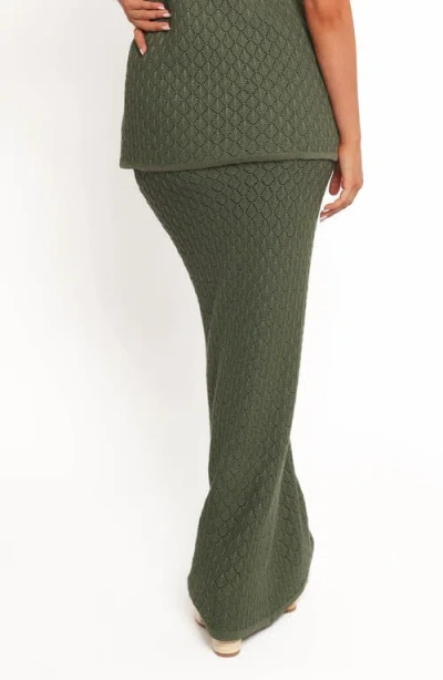 Petal And Pup Petal & Pup Asplie Pointelle Maxi Skirt In Green