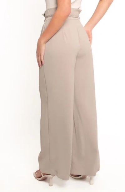 Petal And Pup Petal & Pup Thesis Tie Waist Wide Leg Pants In Brown