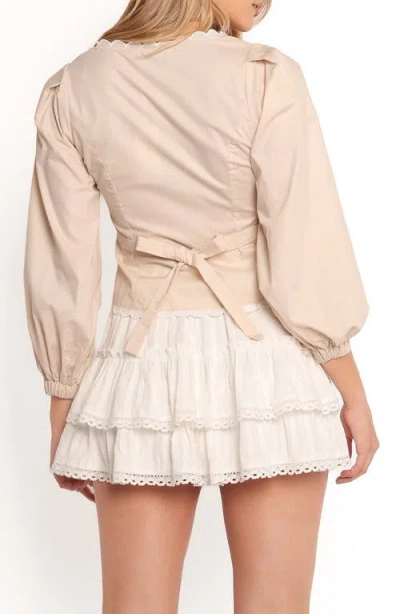 Petal And Pup Petal & Pup Nolette Scallop Trim Top In Neutral