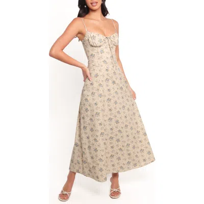 Petal And Pup Petal & Pup Tiarna Lace Up Back Sleeveless Maxi Dress In Neutral