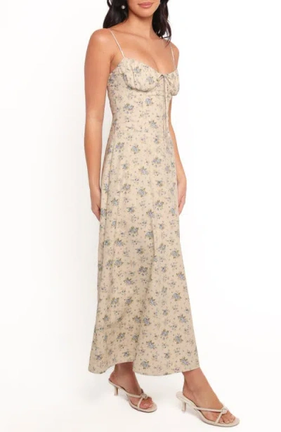 Petal And Pup Petal & Pup Tiarna Lace Up Back Sleeveless Maxi Dress In Neutral