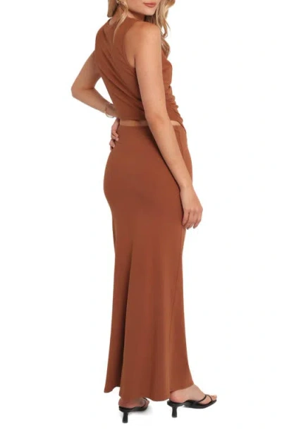 Petal And Pup Petal & Pup Elowen Sleeveless Top & Maxi Skirt Set In Brown