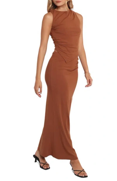 Petal And Pup Petal & Pup Elowen Sleeveless Top & Maxi Skirt Set In Brown