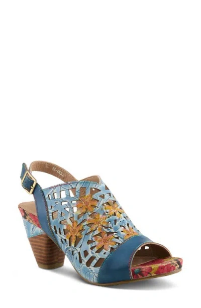 L'artiste By Spring Step Eclipsing Slingback Sandal In Blue Multi
