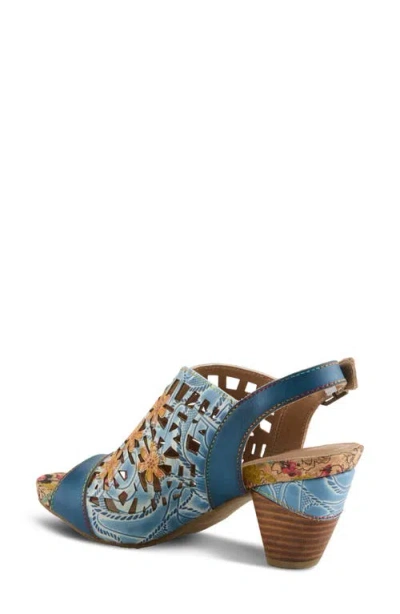 L'artiste By Spring Step Eclipsing Slingback Sandal In Blue Multi