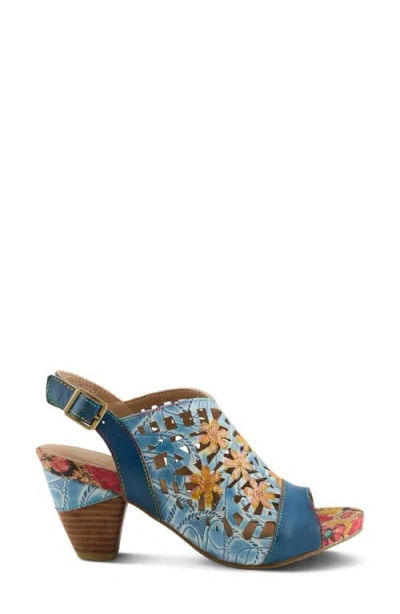 L'artiste By Spring Step Eclipsing Slingback Sandal In Blue Multi