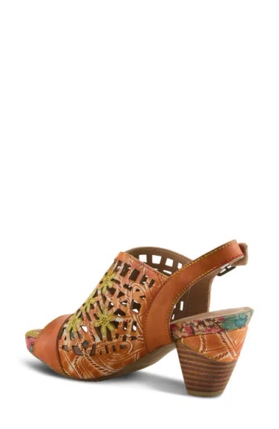 L'artiste By Spring Step Eclipsing Slingback Sandal In Orange Multi
