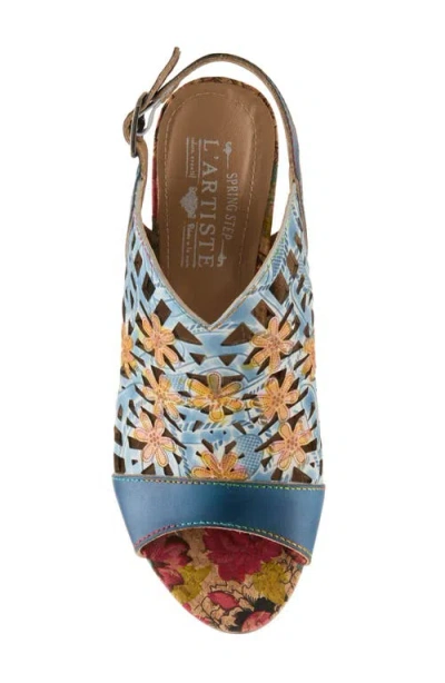 L'artiste By Spring Step Eclipsing Slingback Sandal In Blue Multi