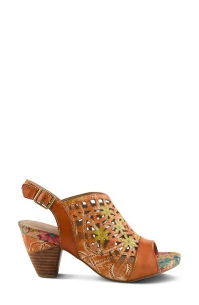 L'artiste By Spring Step Eclipsing Slingback Sandal In Orange Multi