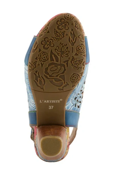 L'artiste By Spring Step Eclipsing Slingback Sandal In Blue Multi