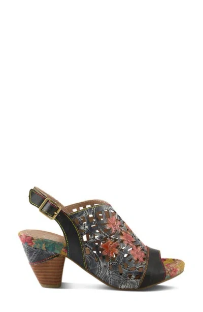 L'artiste By Spring Step Eclipsing Slingback Sandal In Black Multi