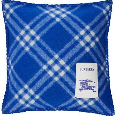 Burberry Check Wool Cushion In Knight