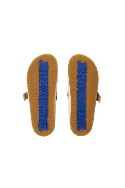 Burberry Slippers In Pelle Scamosciata Sabbia  Donna In Beige O Tan