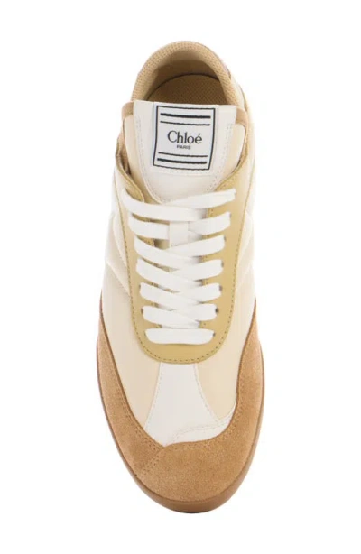 Chloé Kick Suede And Leather Sneakers In Brown