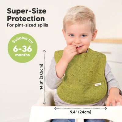 Keababies 3-pack Presto Waterproof Bibs In Mesozoic