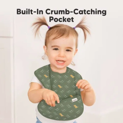 Keababies 3-pack Presto Waterproof Bibs In Mesozoic