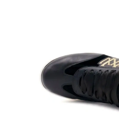 Valentina Rangoni Valetta  Lace Up Sneaker In Black Malfe