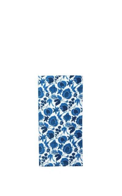 La Doublej Large Napkins Set Of 2 (45x45) In Wildbird Small Blue