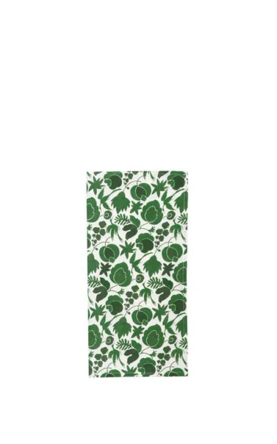 La Doublej Large Napkins Set Of 2 In Wildbird Small Green