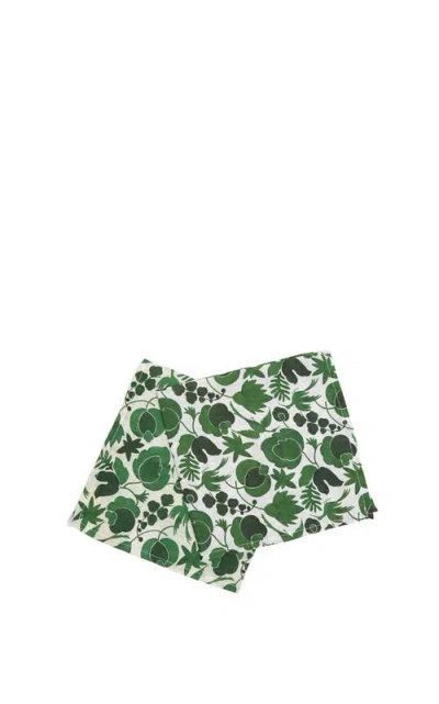 La Doublej Large Napkins Set Of 2 In Wildbird Small Green